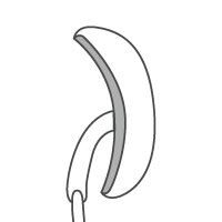 Nackstöd, klädd framsida, baksida i plast