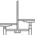 Two workstations, shared screen