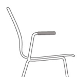 Straight armrests