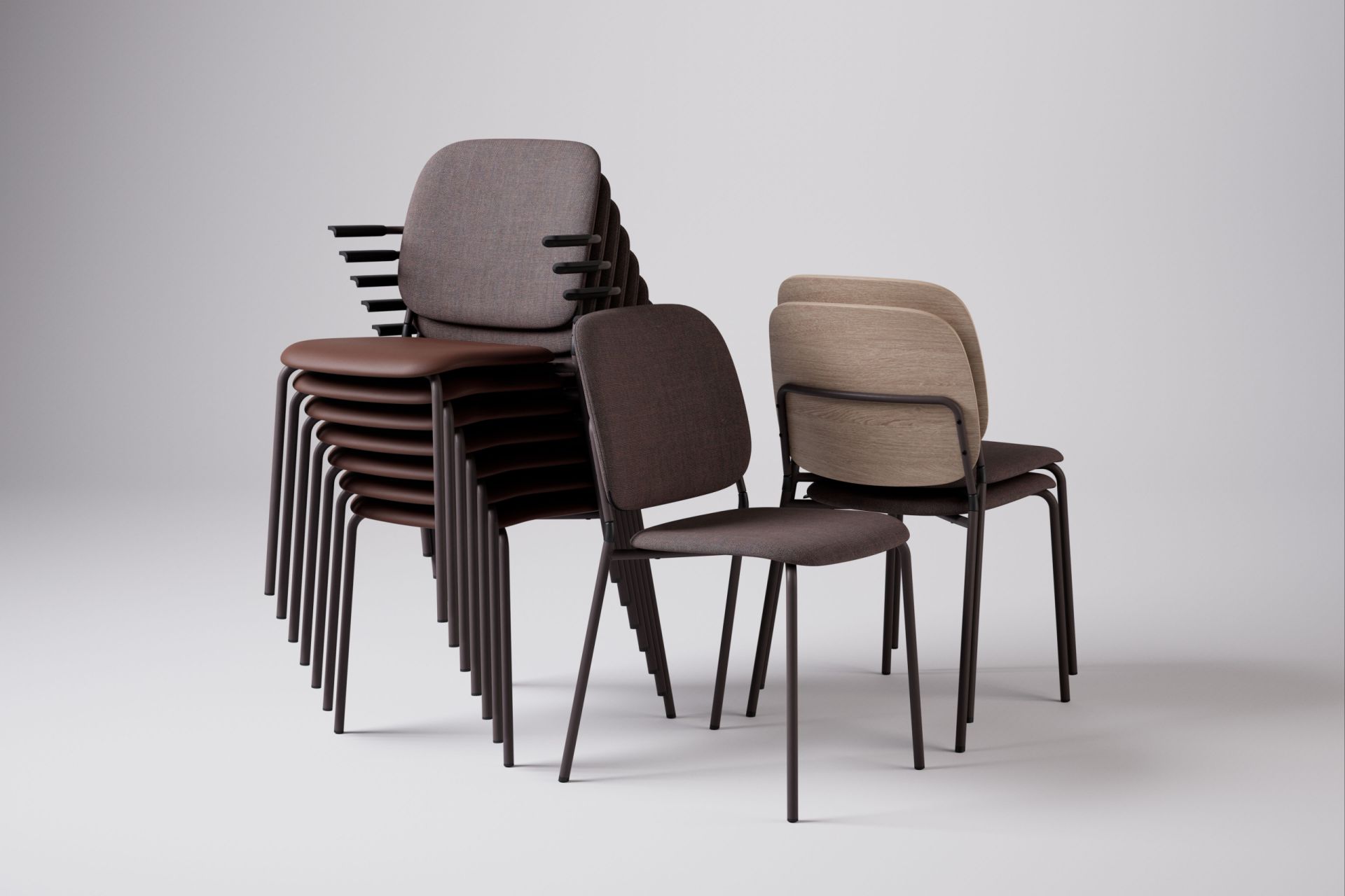 Bow Stol med metallben produktbild 2